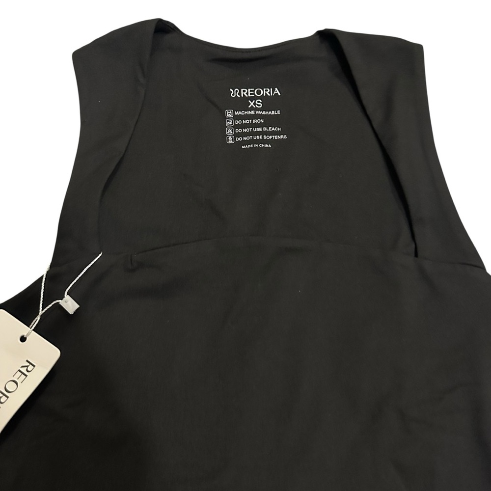 NWT/REORIA/Sexy Sleeveless/Square Neck/Black/Thong/Bodysuit/Size: XS - Picture 4 of 14